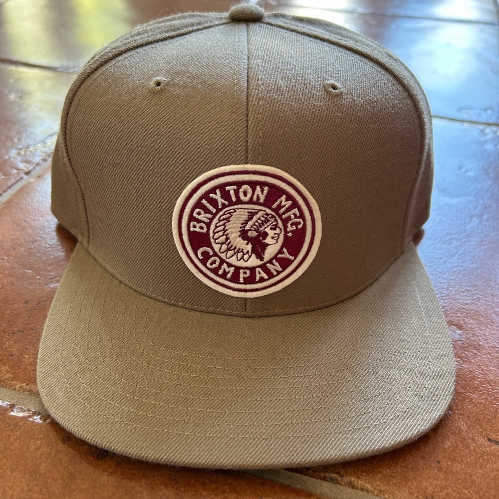 Tan/Burgundy Brixton Snapback